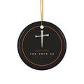 For Unto Us ceramic Christmas ornament, Isaiah 9:6, one of four in the Nativity Ornament Set