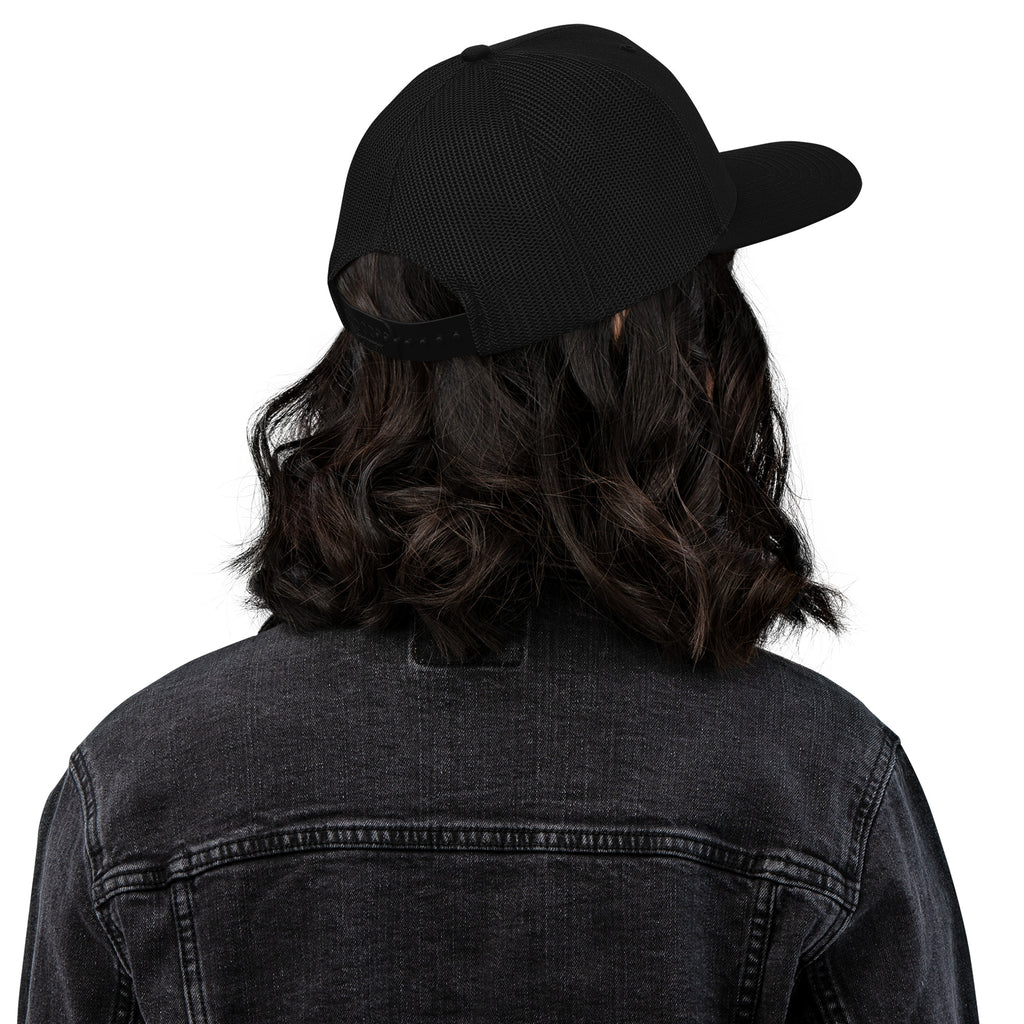 Trucker cap worn with a casual outfit