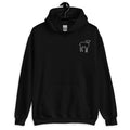 He Shepherds Us Through - Unisex Hoodie — black unisex hoodie, front view