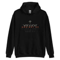 Romans 8:31 If God Is For Us black hoodie, front view - PureBred Faith