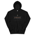 2 Corinthians 12:9 Made Perfect In Weakness black hoodie, front view - PureBred Faith
