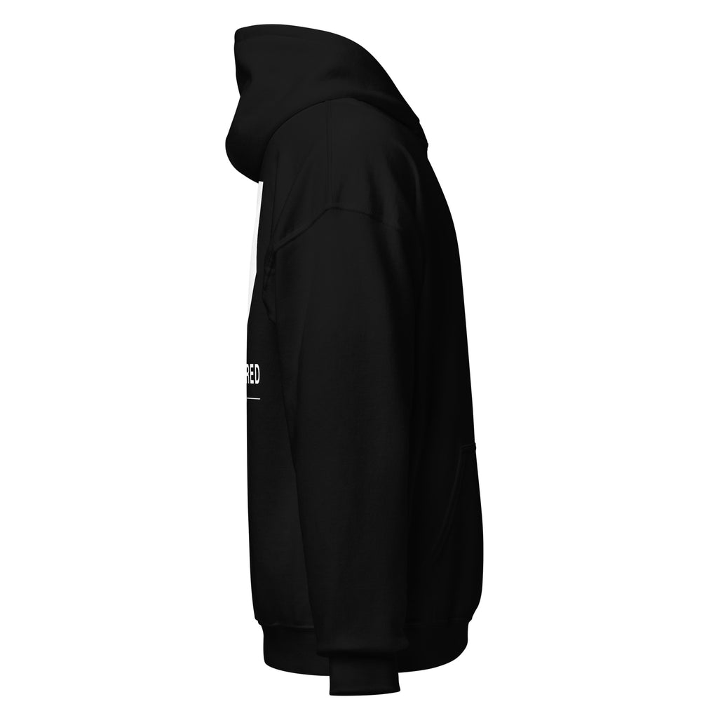Black PureBred Faith hoodie, right side view