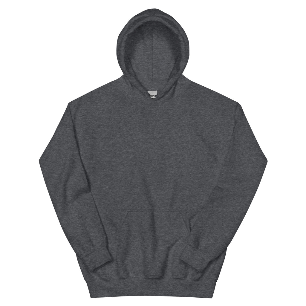 John 3:16 Scripture Cross Christian hoodie - dark heather, front view