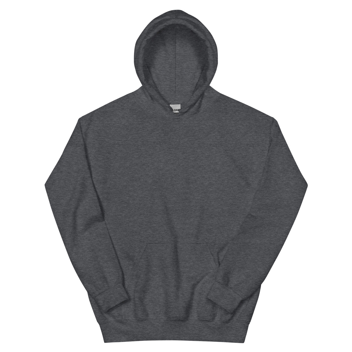 John 3:16 Scripture Cross Christian hoodie - dark heather, front view