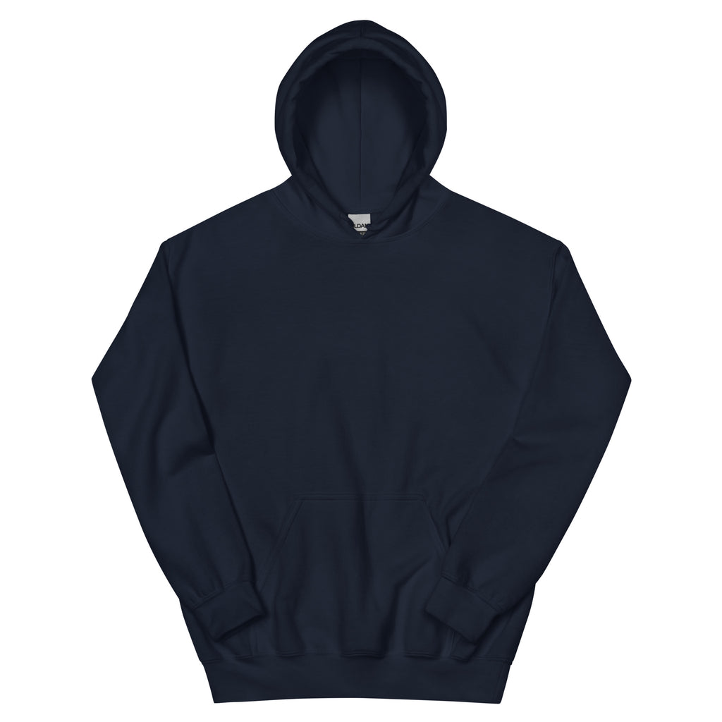 John 3:16 Scripture Cross Christian hoodie - navy, front view