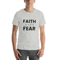 Faith Over Fear T-Shirt — athletic heather unisex tee, front view