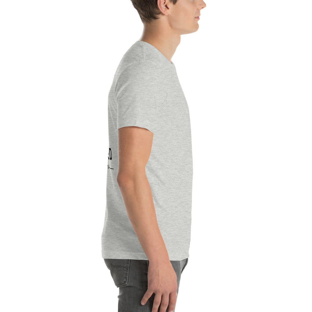 He Shepherds Us Through - Unisex Tee — athletic heather unisex t-shirt, right side