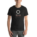 Only A King Wears Thorns T-Shirt — black heather unisex tee, straight-on front view