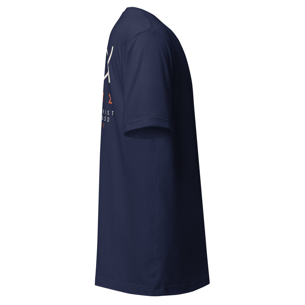Ichthys Christian t-shirt - navy, right side view