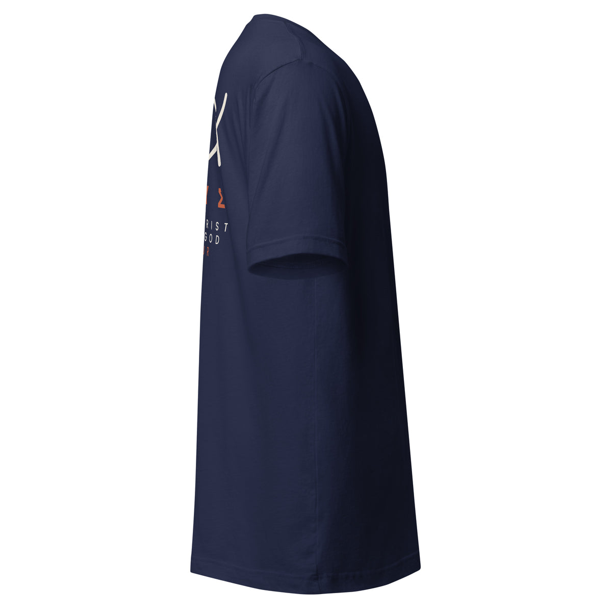 Ichthys Christian t-shirt - navy, right side view