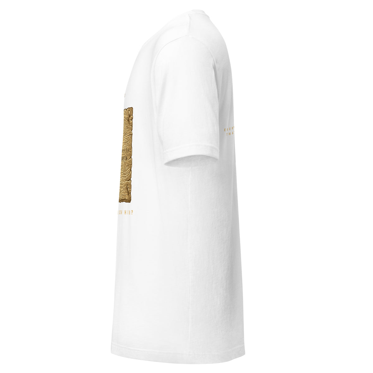 Titulus Latin gold t-shirt by PureBred Faith, white, left side