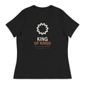 King Of Kings Women's Relaxed T-Shirt — black relaxed-fit tee, flat front view showing the crown of thorns graphic